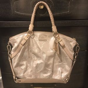 Beige Coach purse EUC